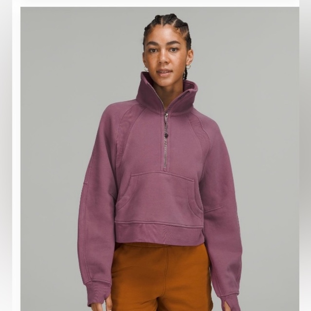 Lululemon vintage plum half zip scuba
